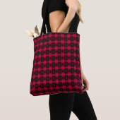 Tote Bag Magnifique noir et rouge (De près)