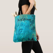 Tote Bag Magnifique personnalisation bleu émeraude marbre t (De près)