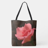 Tote Bag Magnifique rose rose, personnalisez avec le nom (Dos)