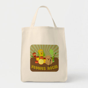 Tote Bag Magnifique Salade Légume Rock Cartoon