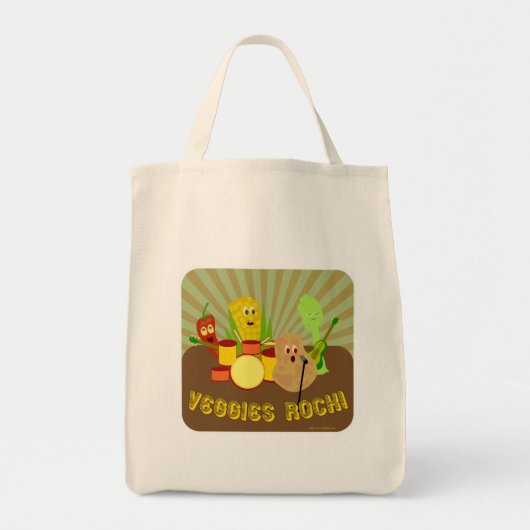 Tote Bag Magnifique Salade Légume Rock Cartoon (Devant)