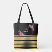 Tote Bag Magnifique Tirures dorées brillantes Nom de fille  (Dos)