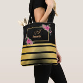 Tote Bag Magnifique Tirures dorées brillantes Nom de fille  (De près)