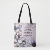 Tote Bag Magnolia Fleur Écriture Chrétienne Jérémie 29:11 (Devant)