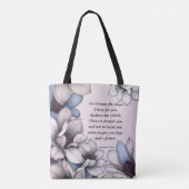 Tote Bag Magnolia Fleur Écriture Chrétienne Jérémie 29:11 (Dos)