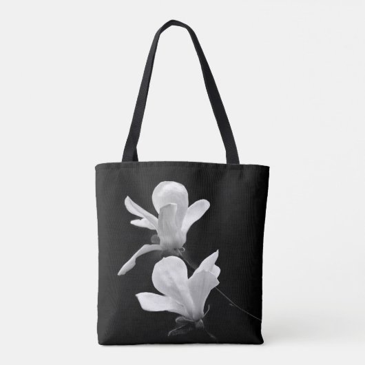Tote Bag Magnolia noir et blanc (Dos)
