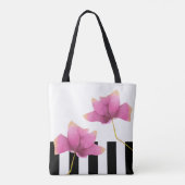 Tote Bag Magnolia Rosé Design Floral Moderne (Dos)