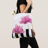 Tote Bag Magnolia Rosé Design Floral Moderne (De près)