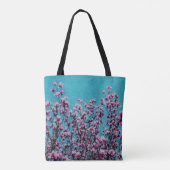 Tote Bag Magnolia rose Fleurs Ciel Bleu Peinture Photo (Dos)