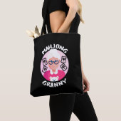 Tote Bag Mahjong Granny | Funny Mahjong (De près)
