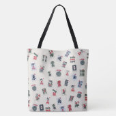 Tote Bag MahJongg jeu tuiles symboles design (Dos)