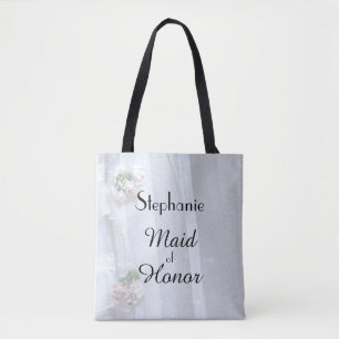 Tote Bag Maid of Honor Faux personnalisées Dentelle Vintage