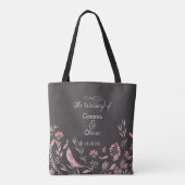 Tote Bag "Maid of Honor" Mariage floral (Dos)