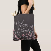 Tote Bag "Maid of Honor" Mariage floral (De près)