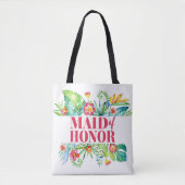 Tote Bag Maid of Honor Tropical Beach Destination Mariage (Devant)