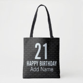 Tote Bag Maille 3D noire (Devant)