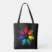 Tote Bag Main arc-en-ciel (Dos)