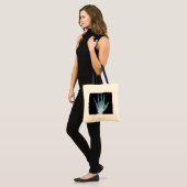 Tote Bag Main bleue de squelette de rayon X (Devant (modèle))