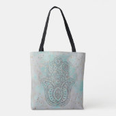 Tote Bag Main Chic Argent Des Étoiles De Glitterie Fatima (Dos)