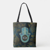 Tote Bag Main décorative de Hamsa avec l'arrière - plan de (Dos)