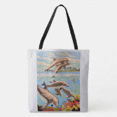 Tote Bag Main Painted by Number | Dolphins | (Devant)