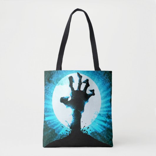 Tote Bag Main Zombie au clair de lune (Devant)