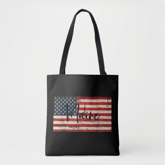 Tote Bag Maine USA State America (Devant)
