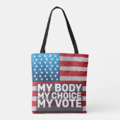 Tote Bag Mains De Mon Corps Mon Choix Ma Parties scintillan (Dos)