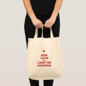Tote Bag Maintenez calme et continuez l'achat (Devant (produit))