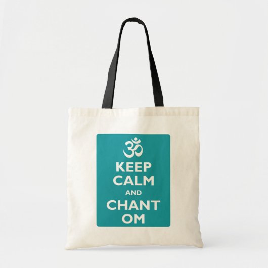 Tote Bag Maintenez calme et le chant OM (Devant)