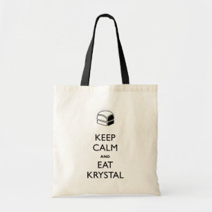 Tote Bag Maintenez calme et mangez Krystal