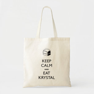 Tote Bag Maintenez calme et mangez Krystal