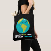 Tote Bag Maintenez la terre propre (De près)