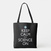 Tote Bag Maintenez Le Calme Et La Science Sur (Dos)