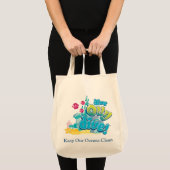 Tote Bag Maintenez nos océans propres (Devant (produit))