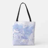 Tote Bag maison : aspiration d'aquarelle (Dos)