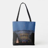Tote Bag Maison Blanche de Noël à la nuit à Washington DC (Dos)