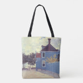 Tote Bag Maison bleue à Zaandam par Claude Monet (Dos)
