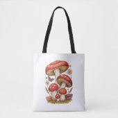 Tote Bag Maison Champignons Sublimation Goblincore (Devant)