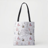 Tote Bag Maison Cosy Noël Rose ID985 (Devant)