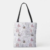 Tote Bag Maison Cosy Noël Rose ID985 (Dos)
