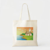 Tote Bag Maison de campagne au bord du lac (Devant)