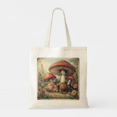 Tote Bag Maison de Campagne Rétro Champignons et Faune (Dos)