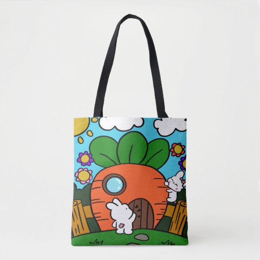 Tote Bag maison de lapin (Devant)