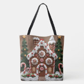 Tote Bag Maison de pain d'épice de Noël (Dos)