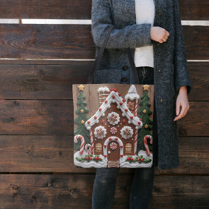 Tote Bag Maison de pain d'épice de Noël