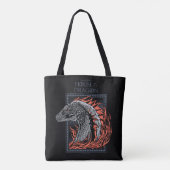 Tote Bag MAISON DU DRAGON | Profil de dragon en flammes (Dos)