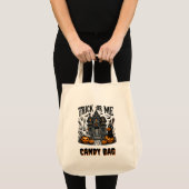 Tote Bag Maison éffrayante d'Halloween avec fantômes et cit (Devant (produit))