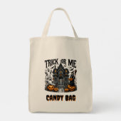 Tote Bag Maison éffrayante d'Halloween avec fantômes et cit (Dos)