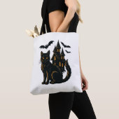 Tote Bag Maison et chat hantés (De près)